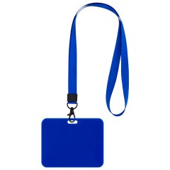 Бейдж горизонтальный (54х85 мм), лента 45 см с карабином, СЛАЙДЕР, синий, BRAUBERG EXTRA, 238833 - фото 2