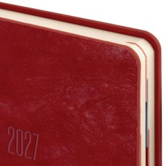 Ежедневник датированный 2027, B6, 125х173 мм, GALANT "Vivid", под кожу, красный, 117861 - фото 3