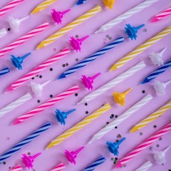 Набор свечей для торта 24 шт., 6 см, 24 держателя, ЗОЛОТАЯ СКАЗКА, в блистере, 591445 - фото 13