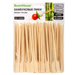 Шпажки-пики для канапе бамбуковые ГОЛЬФ 12 см, 100 шт., BOOMHOUSE (БУМХАУС), 701963 - фото 2