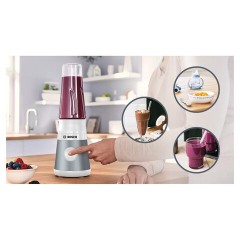 Блендер стационарный BOSCH MMB2111T, 450 Вт, 1 скорость, чаша 0,6 л, пластик, серебристый - фото 5