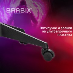 Кресло компьютерное BRABIX "Forcer GM-127", 2 подушки, экокожа/велюр, черное/серое, 533216 - фото 16