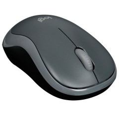 Мышь беспроводная LOGITECH M185, 2 кнопки + 1 колесо-кнопка, оптическая, черно-серая, 910-002238 - фото 2