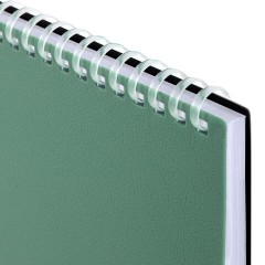 Блокнот А5, 80 л., силиконовый гребень, обложка пластик, клетка, BRAUBERG, зеленый, 117560 - фото 4