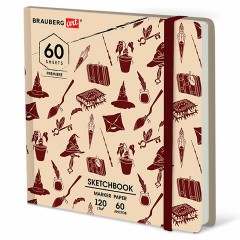 Скетчбук для маркеров 120 г/м2, 195х195 мм, 60 л., твердая обложка, резинка, BRAUBERG ART PREMIERE, МИКС, 115106 Скетчбук для маркеров 120 г/м2, 195х195 мм, 60 л., твердая обложка, резинка, BRAUBERG ART PREMIERE, МИКС, 115106 - фото 3