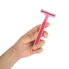Бритвенные станки одноразовые, 3 лезвия, увлажняющая полоска, фиксированная головка, 10 шт., розовый, X-ONE (ИКС-УАН), 700031 - фото 4