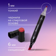 Маркеры для скетчинга двусторонние, НАБОР 120 шт., текстильный чехол, BRAUBERG, 152234 Маркеры для скетчинга двусторонние, НАБОР 120 шт., текстильный чехол, BRAUBERG, 152234 - фото 9