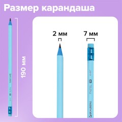 Набор карандашей чернографитных с ластиком BRAUBERG "PASTEL" 12 шт., HB, 181997 Набор карандашей чернографитных с ластиком BRAUBERG "PASTEL" 12 шт., HB, 181997 - фото 12