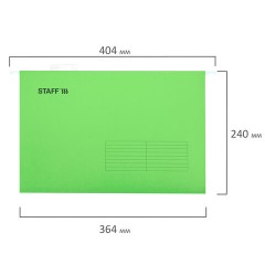 Подвесные папки A4/Foolscap (404х240 мм) до 80 л., КОМПЛЕКТ 10 шт., зеленые, картон, STAFF, 270934 Подвесные папки A4/Foolscap (404х240 мм) до 80 л., КОМПЛЕКТ 10 шт., зеленые, картон, STAFF, 270934 - фото 6