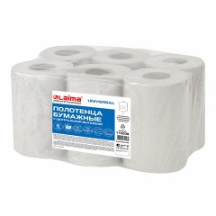 Полотенца бумажные с центральной вытяжкой 120 м, LAIMA (Система M1) UNIVERSAL, 1-слойные, серые, КОМПЛЕКТ 6 рулонов, 112508 Полотенца бумажные с центральной вытяжкой 120 м, LAIMA (Система M1) UNIVERSAL, 1-слойные, серые, КОМПЛЕКТ 6 рулонов, 112508 - фото 2