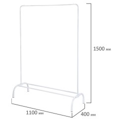 Вешалка для плечиков BOOMHOUSE (БУМХАУС) GR-001 (1500x1100x400 мм), металл, белая, 701435 - фото 2