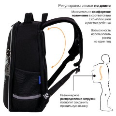 Ранец BRAUBERG LIGHT, 1 отделение, с брелком, Gray wolf, 36х26х13 см, 273111 Ранец BRAUBERG LIGHT, 1 отделение, с брелком, Gray wolf, 36х26х13 см, 273111 - фото 14