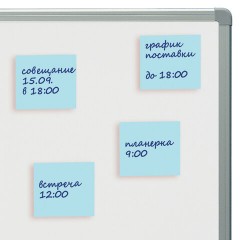 Блок самоклеящийся (стикеры) STAFF STANDARD, ПАСТЕЛЬНЫЙ 51х51 мм, голубой, 100 листов, 116578 - фото 5