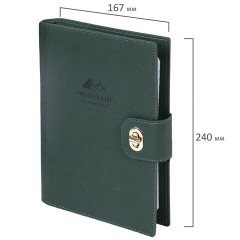 Ежедневник-органайзер недатированный B5 167х240 мм BRAUBERG "Nova", под кожу, 160 л., зеленый, 116202 - фото 3