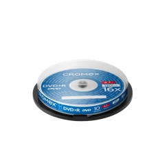 Диск DVD+R CROMEX (КРОМЕКС), 4,7 Gb, 16x, Cake Box (упаковка на шпиле), КОМПЛЕКТ 10 шт., 514307