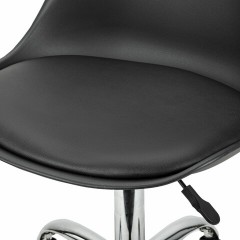 Кресло стул BRABIX "Eames MG-310 CH", хром, пластик черный, экокожа черная, 532925 Кресло стул BRABIX "Eames MG-310 CH", хром, пластик черный, экокожа черная, 532925 - фото 8