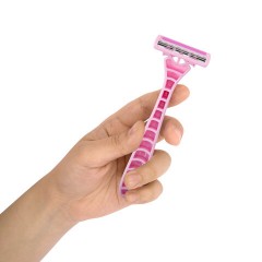 Бритвенные станки одноразовые, 3 лезвия, увлажняющая полоска, плавающая головка, 5 шт., розовый, X-ONE (ИКС-УАН), 700034 - фото 4