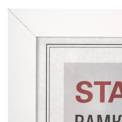 Рамка 30х40 см, небьющаяся, багет 30 мм, МДФ, STAFF "Style", белая, 391339 - фото 3