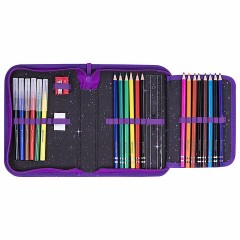 Пенал BRAUBERG с наполнением, 1 отделение, 1 откидная планка, 24 предмета, 21х14 см, "Neon cat", 271523 - фото 5