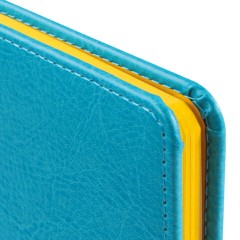 Еженедельник датированный 2026, МАЛЫЙ ФОРМАТ 95х155 мм, А6, BRAUBERG "Rainbow", под кожу, бирюза, 117189 - фото 4