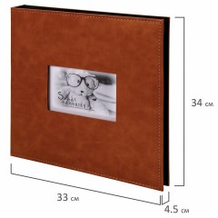Фотоальбом BRAUBERG "Premium Brown" 20 магнитных листов 30х32 см, под кожу, коричневый, 391185 Фотоальбом BRAUBERG "Premium Brown" 20 магнитных листов 30х32 см, под кожу, коричневый, 391185 - фото 9