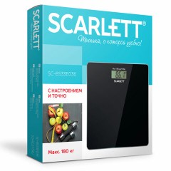 Весы напольные SCARLETT SC-BS33E036, электронные, вес до 180 кг, квадратные, стекло, черные Весы напольные SCARLETT SC-BS33E036, электронные, вес до 180 кг, квадратные, стекло, черные - фото 3