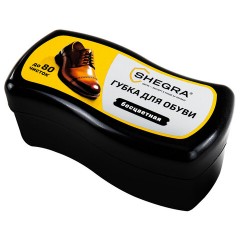 Губка-волна для обуви из гладкой кожи БЕСЦВЕТНАЯ, большой размер, SHEGRA (ШЕГРА), 700773