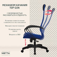 Кресло офисное МЕТТА "SU-B-8" пластик, ткань-сетка, сиденье мягкое, синее Кресло офисное МЕТТА "SU-B-8" пластик, ткань-сетка, сиденье мягкое, синее - фото 13