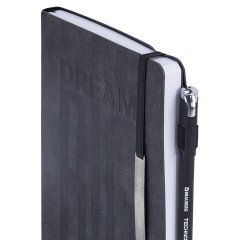 Ежедневник недатированный А5 138х213 мм BRAUBERG "BeStyle", под кожу, резинка, держатель, 160 л., графитовый, 116215 - фото 5