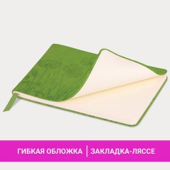 Еженедельник датированный 2026 МАЛЫЙ ФОРМАТ 105х160 мм, А6, BRAUBERG "Imprint", тиснение, зеленый, 117212 - фото 14