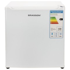 Холодильник компактный BRASSON (БРАССОН) RF-50White, однокамерный, общий объем 47 л, морозильная камера 5л, 49,6x45,4x44,5 см, белый, 458497