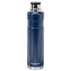 Термос 1 л, BOOMHOUSE (БУМХАУС) DARKBLUE, нержавеющая сталь SUS304, молотковая эмаль, крышка/кружка, синий, 700310 - фото 4