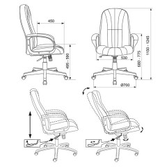 Кресло офисное T-898AXSN, ткань, серое, 1070383 - фото 8