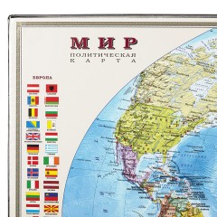 Коврик-подкладка настольный для письма (590х380 мм), с картой мира, BRAUBERG, 236777 - фото 2
