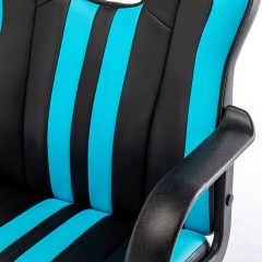 Кресло компьютерное BRABIX "Stripe GM-202", экокожа, черное/голубое, 532509 Кресло компьютерное BRABIX "Stripe GM-202", экокожа, черное/голубое, 532509 - фото 8