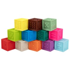 Тактильные кубики, сенсорные, ЭКО 12 штук, BAMBOX BABY (БАМБОКС БЭБИ), 665900 - фото 18