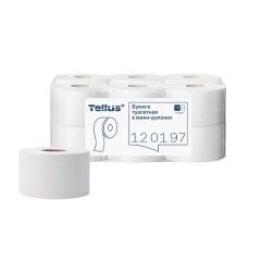Бумага туалетная 200 метров, Tellus/TORK (Система T2) UNIVERSAL, 1-слойная, КОМПЛЕКТ 12 рулонов, 120197