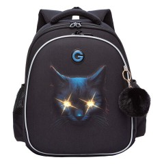 Ранец GRIZZLY анатомическая спинка, c брелоком, для девочек, "I'M HERE", 36х28х20 см, RAz-586-6/1 - фото 7