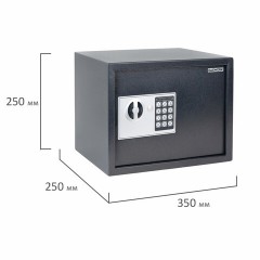 Сейф мебельный DASWERK SC-250EL (250х350х250 мм), электронный замок, графит, 291343 - фото 4