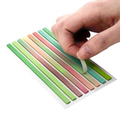 Закладки клейкие, выделители текста, BRAUBERG ULTRA COLOR, 135х5 мм, 160 штук (8 цветов х 20 листов), 116685 - фото 3