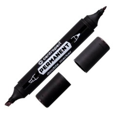 Маркер перманентный двусторонний CENTROPEN 1666, ЧЕРНЫЙ, круглый/скошенный, 1/1-4 мм, 616660112 - фото 2