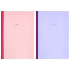 Тетрадь А4 96 л. BRAUBERG, на сшивке с корешком, клетка, обложка картон, "Minimal Pastel", 405282