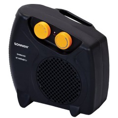 Тепловентилятор SONNEN FH06, 1000/2000 Вт, 2 режима нагрева, режим вентиляции, черный/оранжевый, 457781 - фото 4