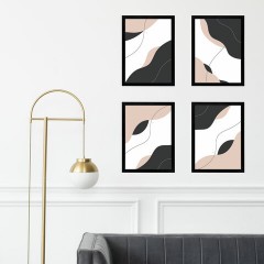 Рамка 21х30 см небьющаяся, КОМПЛЕКТ 4 шт., багет 16 мм МДФ, BRAUBERG "Basic", черная, 391259 - фото 9