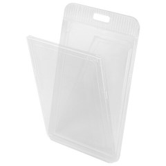 Бейдж вертикальный (85х54 мм), прозрачный, ЗАЩИТА ОТ ВЛАГИ И ПЫЛИ, BRAUBERG EXTRA, 238806 - фото 3