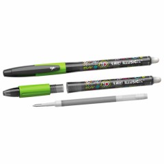 Ручка стираемая гелевая с грипом BIC "Gelocity Illusion", ЧЕРНАЯ, корпус черный, линия 0,3 мм, 516523 - фото 5