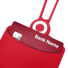 Бейдж горизонтальный для пропуска и ID-карт, СИЛИКОНОВЫЙ, 54х85 мм, шнурок 42 см, красный BRAUBERG, 238907 - фото 6