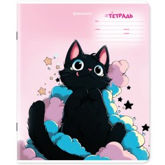 Тетрадь 18 л. BRAUBERG клетка, обложка картон, КОТИКИ, 107300 - фото 4