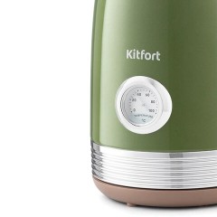 Чайник KITFORT КТ-6110, 1,7 л, 2200 Вт, закрытый нагревательный элемент, сталь, зеленый/бежевый - фото 6