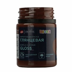 Краска акриловая глянцевая "Декола", банка 50 мл, коричневая, 2928419 Краска акриловая глянцевая "Декола", банка 50 мл, коричневая, 2928419 - фото 4
